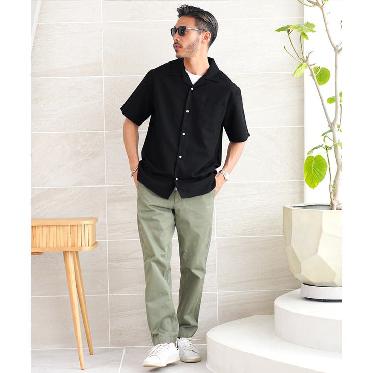 wis... とろみシャツ ダーク グレージュ CIASENSE シャツ Loose silhouette Regular collar shirt /setup