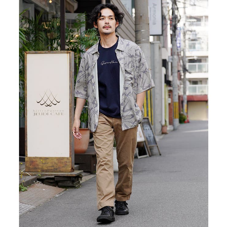◇抽象柄 半袖シャツ◇[品番：JG000013895]｜JIGGYS SHOP（ジギーズ