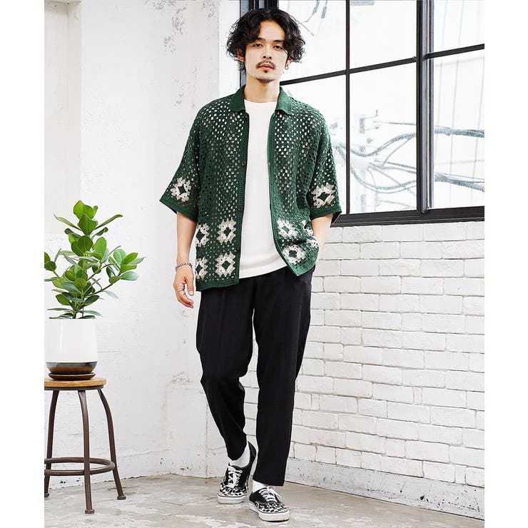 ◇半袖クロシェカーデ◇[品番：JG000013932]｜JIGGYS SHOP