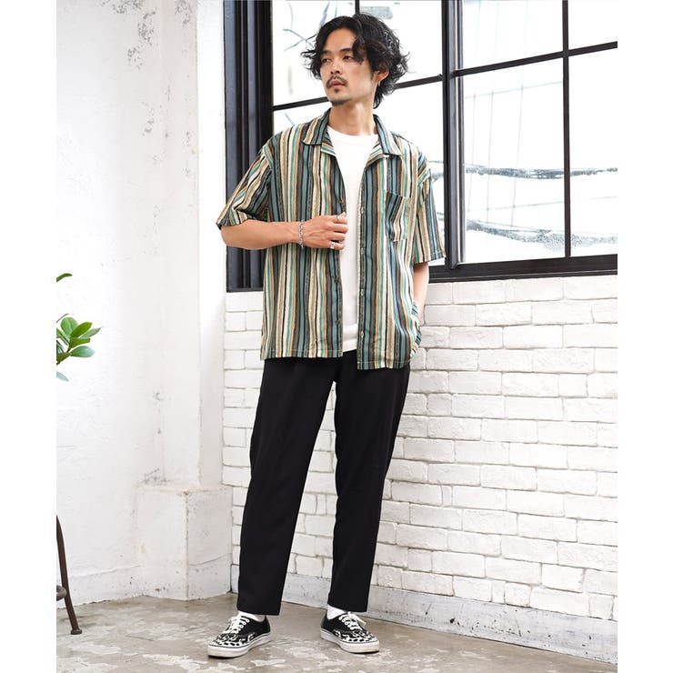 ◇幾何学プリント半袖開襟シャツ◇[品番：JG000013936]｜JIGGYS SHOP