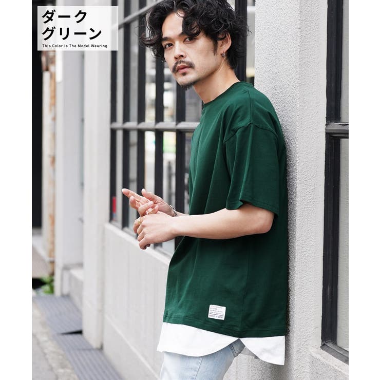 ◇裾フェイクレーヤード無地Tシャツ◇[品番：JG000013878]｜JIGGYS