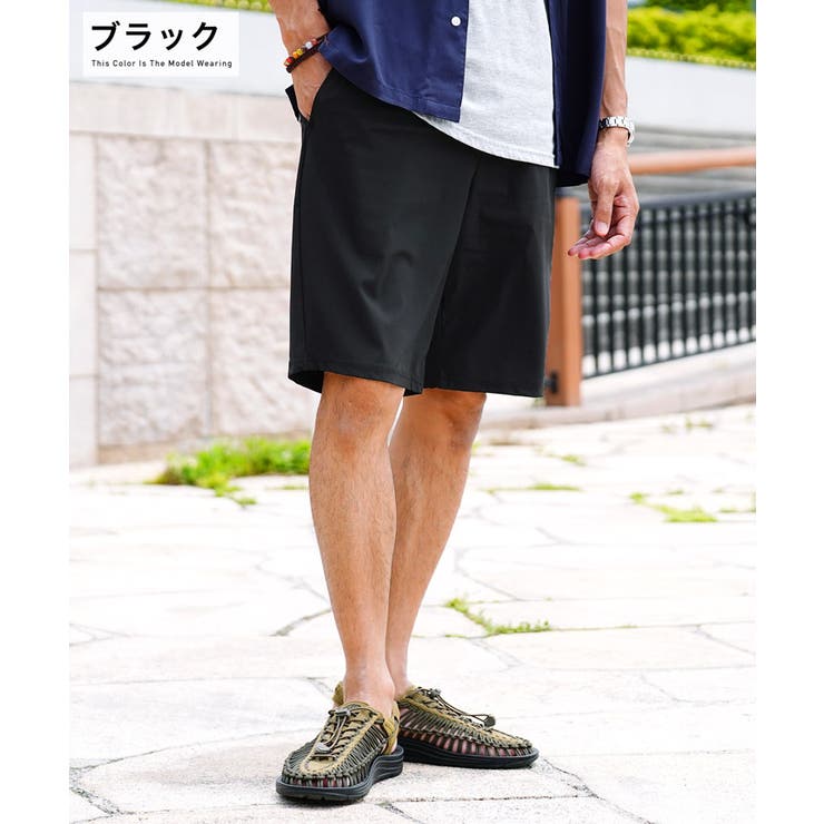 ◇接触冷感ストレッチナイロンハーフパンツ◇[品番：JG000013949