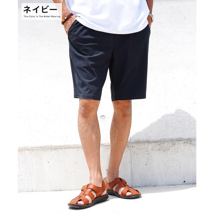 ◇接触冷感ストレッチナイロンハーフパンツ◇[品番：JG000013949