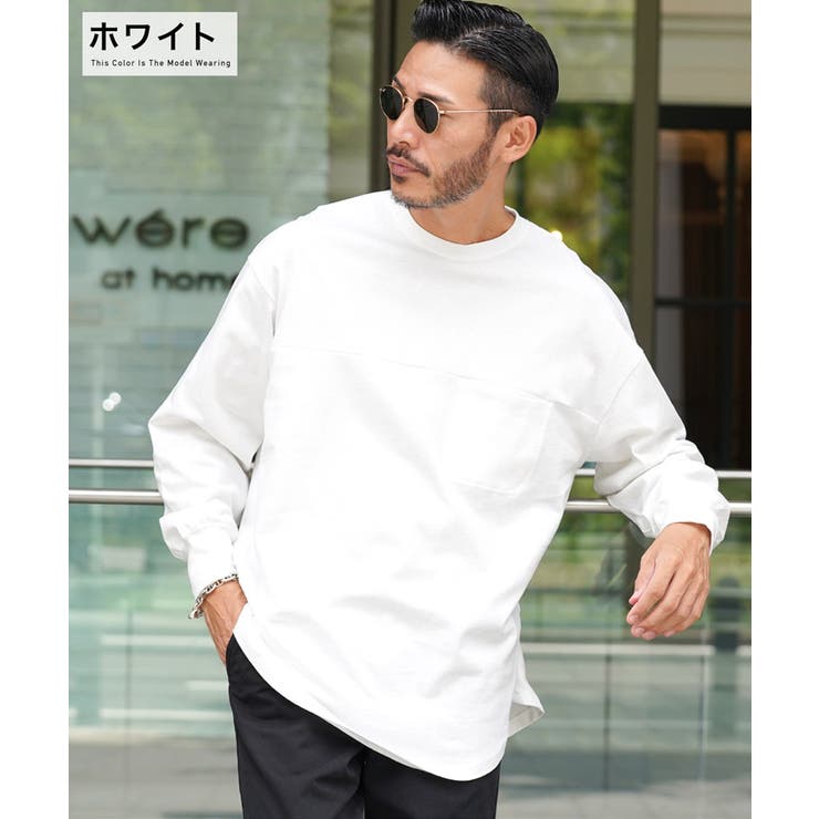 ◆USコットン胸ポケットクルーネックロンT◆ロンT メンズ Tシャツ