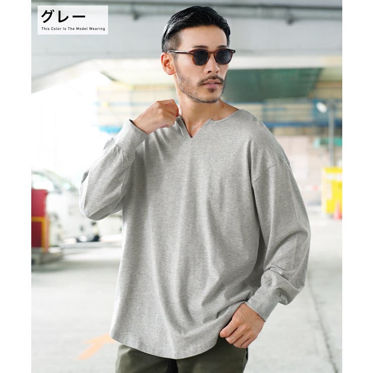 ◇USコットン キーネックロンT◇ロンT メンズ[品番：JG000014071
