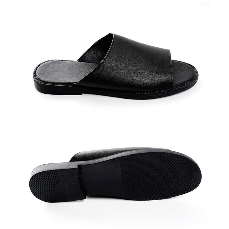 【関税込み】JULIUS ブラック Edge Cut レザー サンダル ZEUS ゼウス 22205 Black メンズ レザーサンダル ダブル
