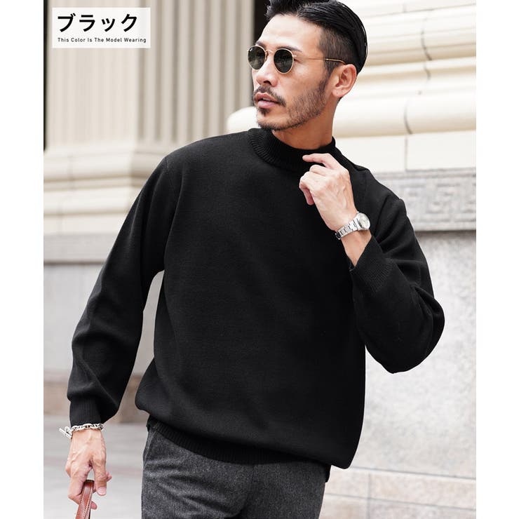 ◇ミラノリブニット◇モックネック ニット セーター[品番：JG000014106