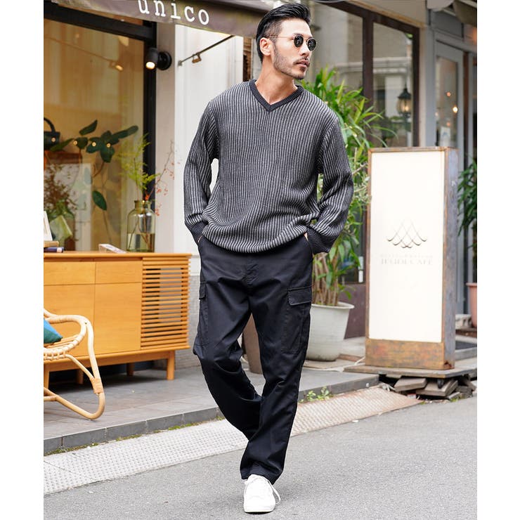 ◇二重うす編み Vネックニット◇ニット セーター[品番