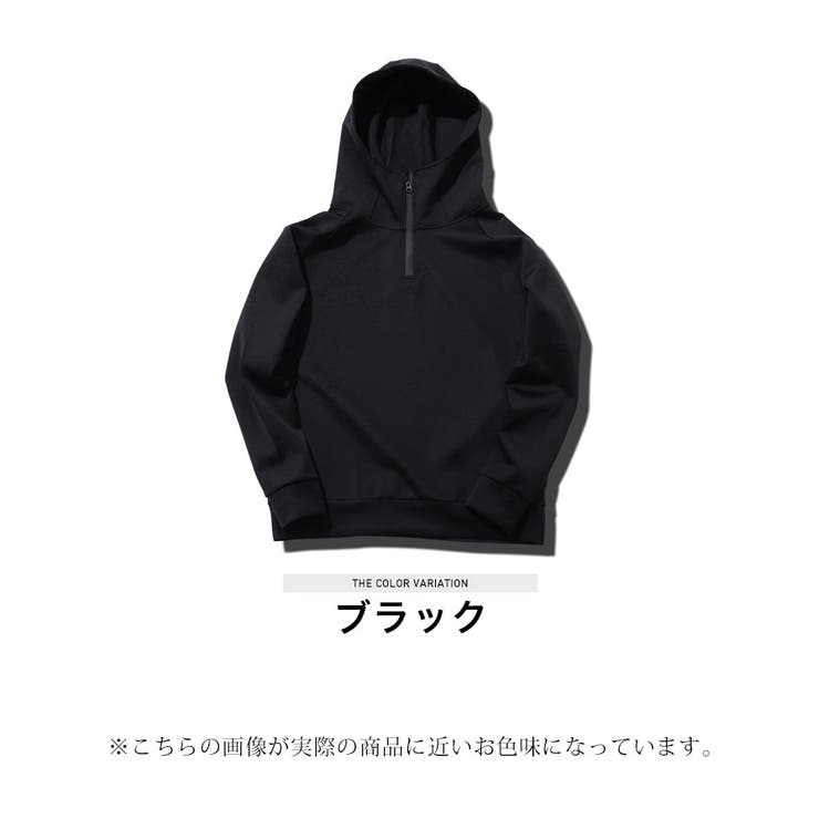 ◇ポンチハーフZIPプルパーカー◇パーカー メンズ パーカ[品番 ◇ポンチハーフZIPプルパーカー◇パーカー メンズ パーカ[品番