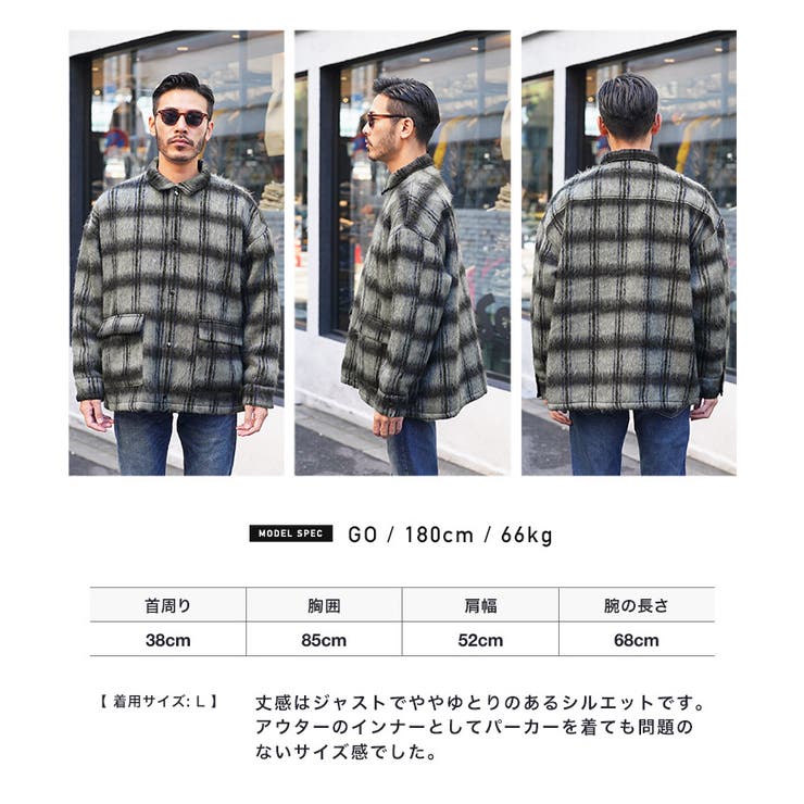 ◇シャギーチェックシャツブルゾン◇シャツジャケット シャツ