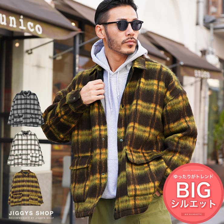 ◇シャギーチェックシャツブルゾン◇シャツジャケット シャツ