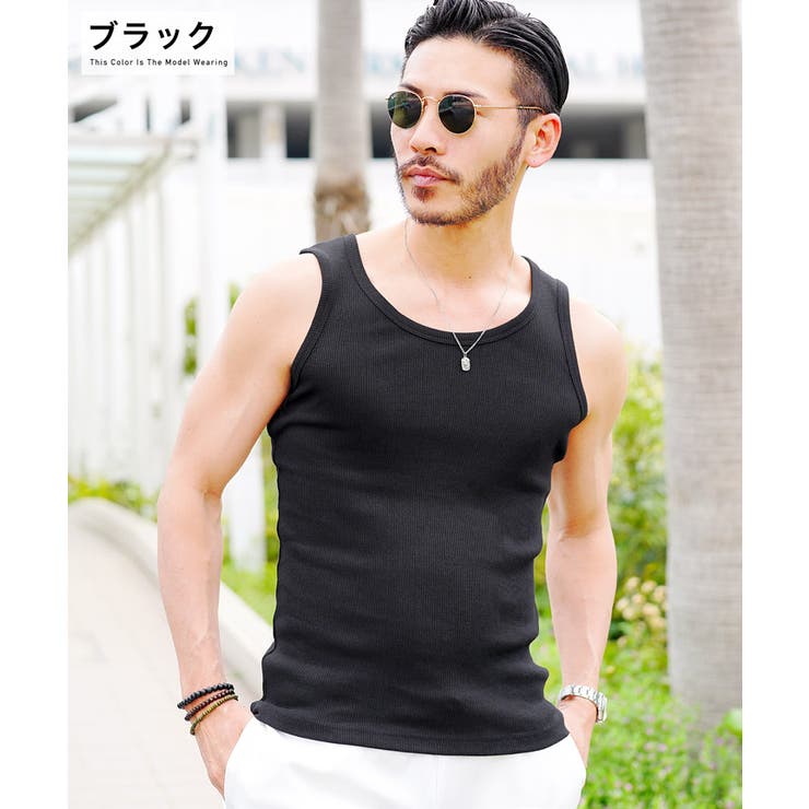 ◇テレコタンクトップ◇夏服 Men s[品番：JG000014286]｜JIGGYS