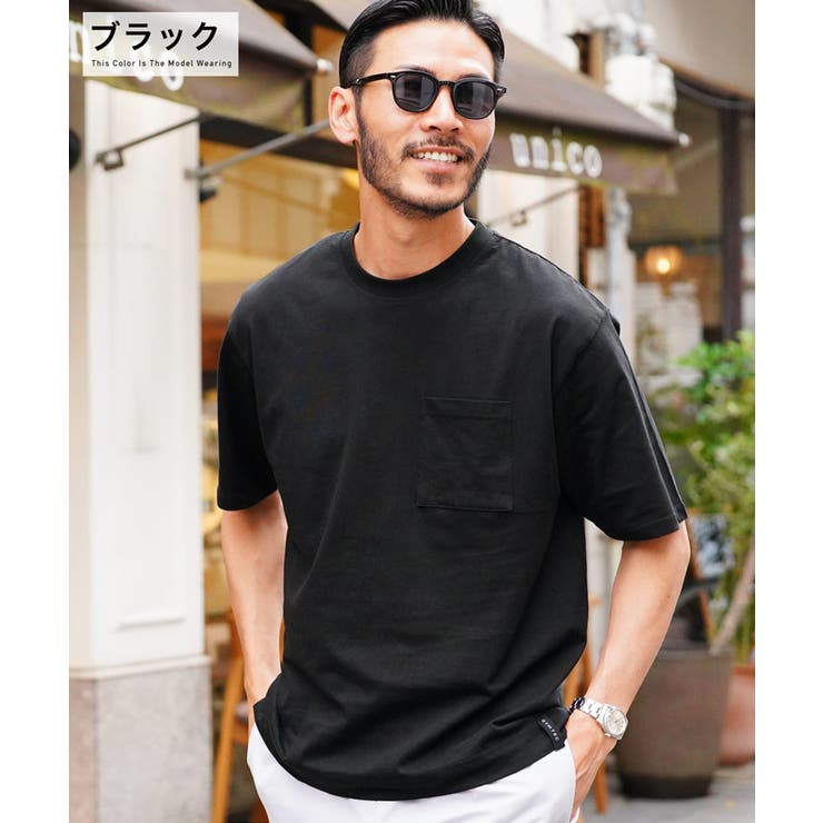 【楽天ランキング1位】 ◇クルーネック 無地Tシャツ◇ポケット付き[品番 ポケ付き トップス