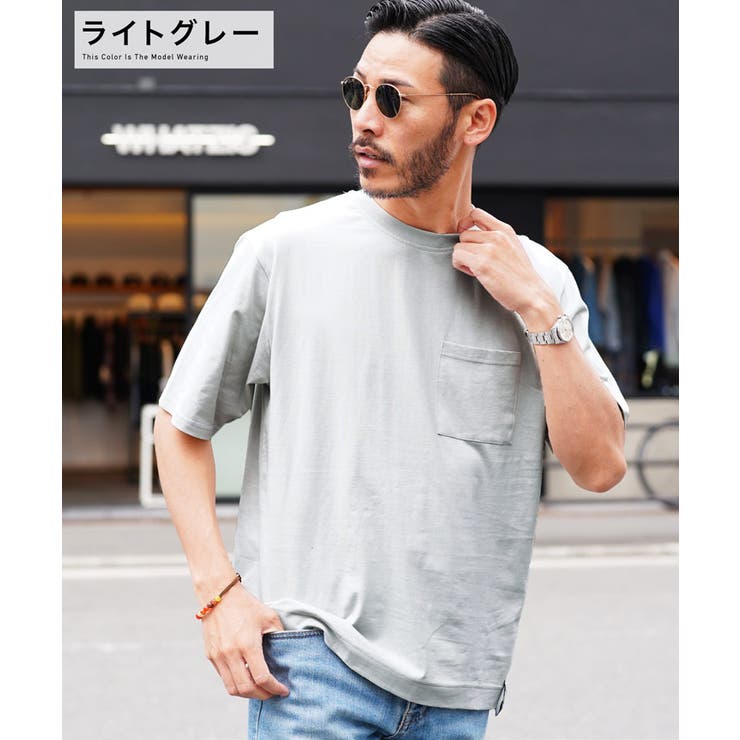 2024年春の ◇クルーネック 無地Tシャツ◇ポケット付き[品番 ポケ付き トップス
