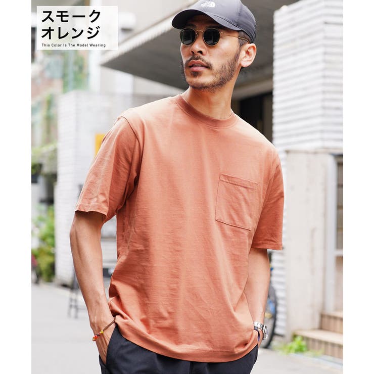 【大注目】 ◇クルーネック 無地Tシャツ◇ポケット付き[品番 ポケ付き トップス