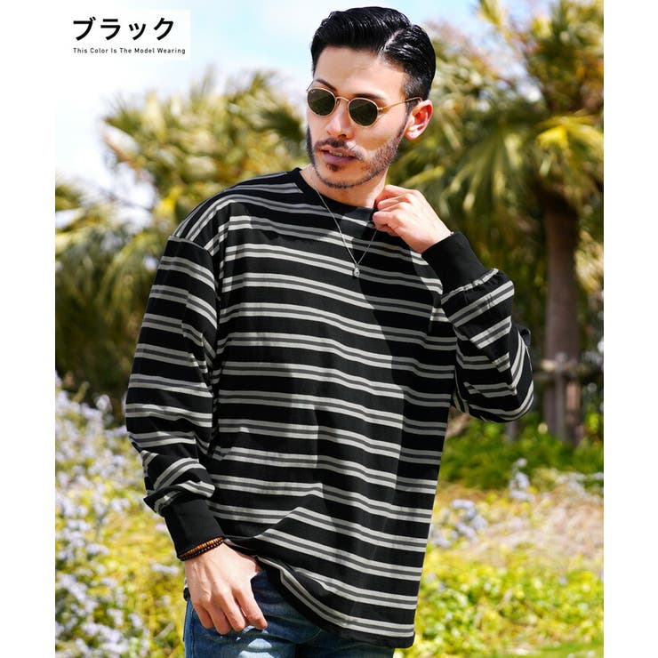 ◇先染めマルチボーダーロンT◇ロンT メンズ Tシャツ[品番
