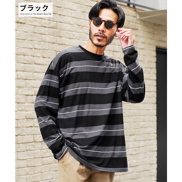 太ボーダー ロンT メンズ[品番：JG000014363]｜JIGGYS SHOP