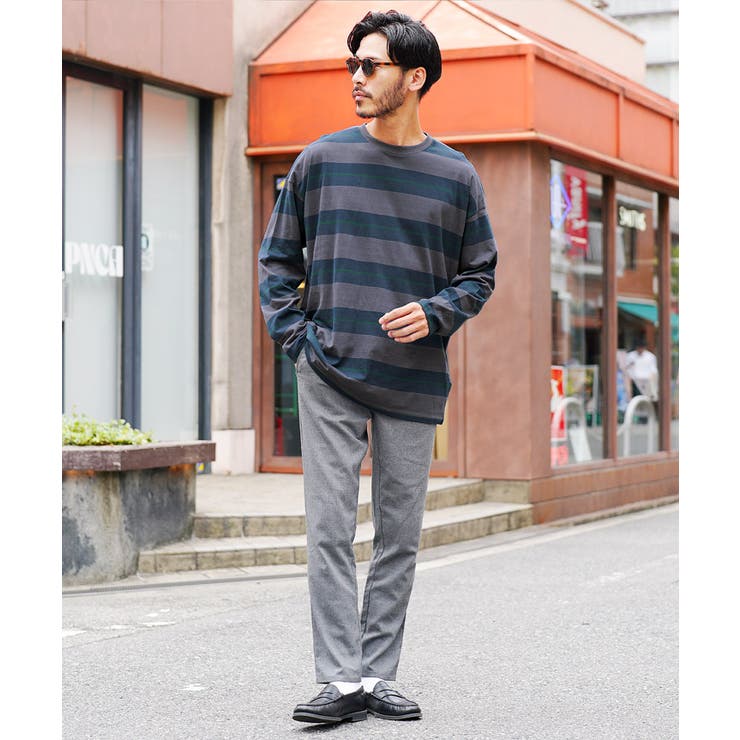 太ボーダー ロンT メンズ[品番：JG000014363]｜JIGGYS SHOP