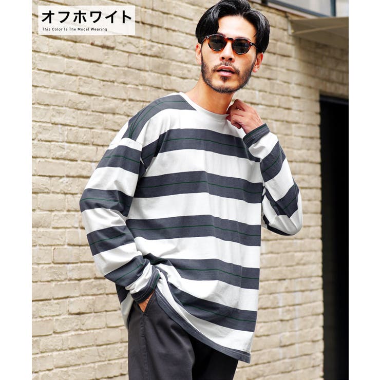 2024年新作 太ボーダー ロンT SHOP メンズ[品番：JG000014363]｜JIGGYS トップス