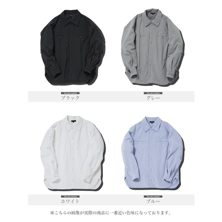 Pitta Re:)】 カジュアルシャツ Wガーゼ BIGシルエット 長袖