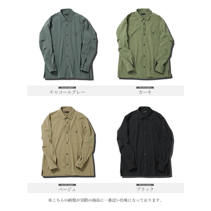 ワークシャツ メンズ◆ポリエステルタフタスナップボタンシャツ◆シンプル 無地 | JIGGYS SHOP | 詳細画像10 