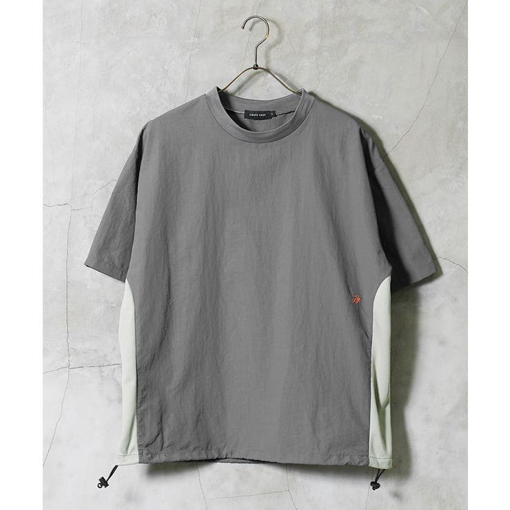 接触冷感 速乾 Tシャツ メンズ 半袖 裾ドローコード ロゴ刺繍 ワンポイント | JIGGYS SHOP | 詳細画像6 