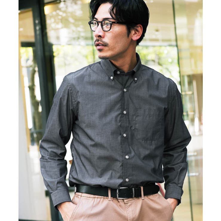 ブロードシャツ メンズ 長袖シャツ ボタンダウン ビジカジ オフィスカジュアル | JIGGYS SHOP | 詳細画像18 