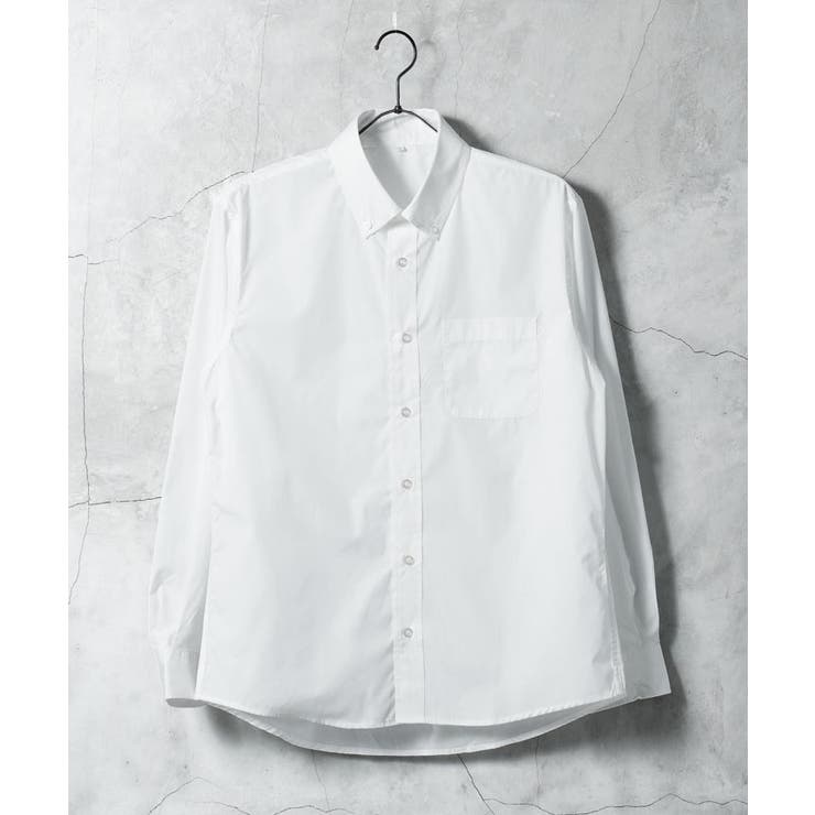 ブロードシャツ メンズ 長袖シャツ ボタンダウン ビジカジ オフィスカジュアル | JIGGYS SHOP | 詳細画像7 