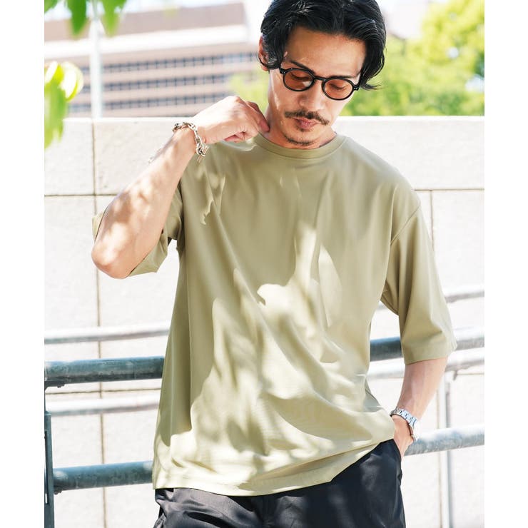 接触冷感 Q-MAX0.3 鹿の子オーパーサイズTシャツ メンズ UVカット | JIGGYS SHOP | 詳細画像17 