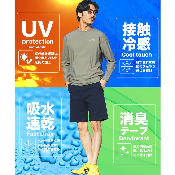 南海部品コラボ 接触冷感 メンズ ロンT 速乾 吸湿 UVカット 長袖Tシャツ | JIGGYS SHOP | 詳細画像4 