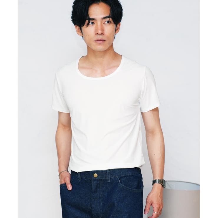 接触冷感 速乾 消臭 ストレッチ インナーTシャツ メンズ Uネック 肌着 | JIGGYS SHOP | 詳細画像14 