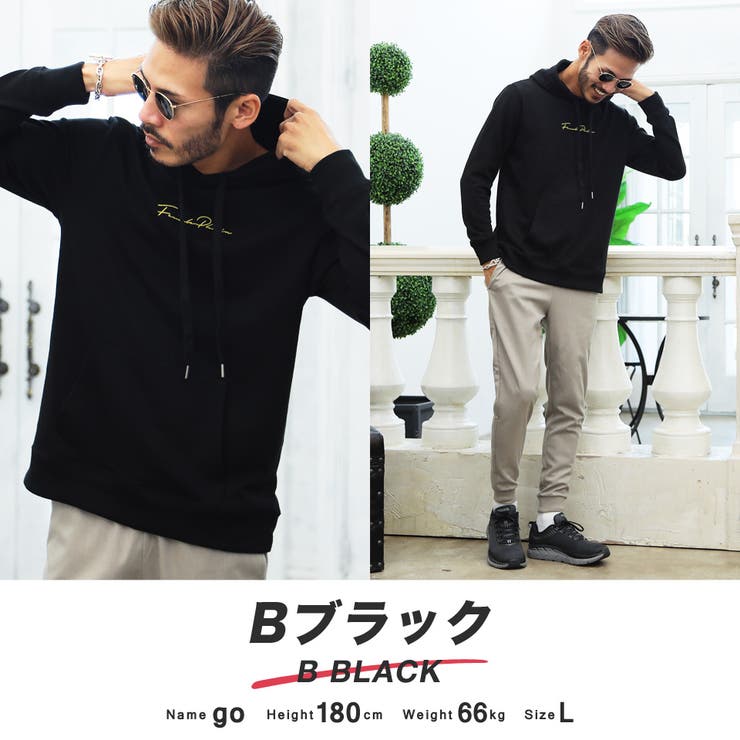 韓国 パーカー メンズ 服◇刺繍ロゴパーカー◇[品番