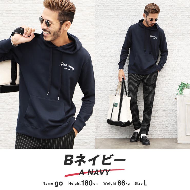 韓国 パーカー メンズ 服◇刺繍ロゴパーカー◇[品番
