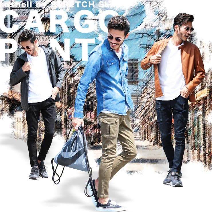 韓国 カーゴパンツ メンズ ストレッチスリムカーゴパンツ 品番 Jg Jiggys Shop ジギーズショップ のメンズ ファッション通販 Shoplist ショップリスト