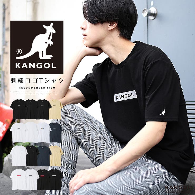 韓国 Tシャツ メンズ 夏服◆KANGOL (カンゴール) 刺繍ロゴTシャツ◆ | JIGGYS SHOP | 詳細画像1 