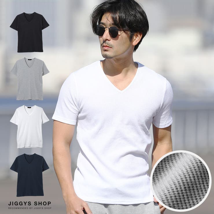 Tシャツ メンズ 夏服 韓国◆ワッフルTシャツ◆ | JIGGYS SHOP | 詳細画像1 