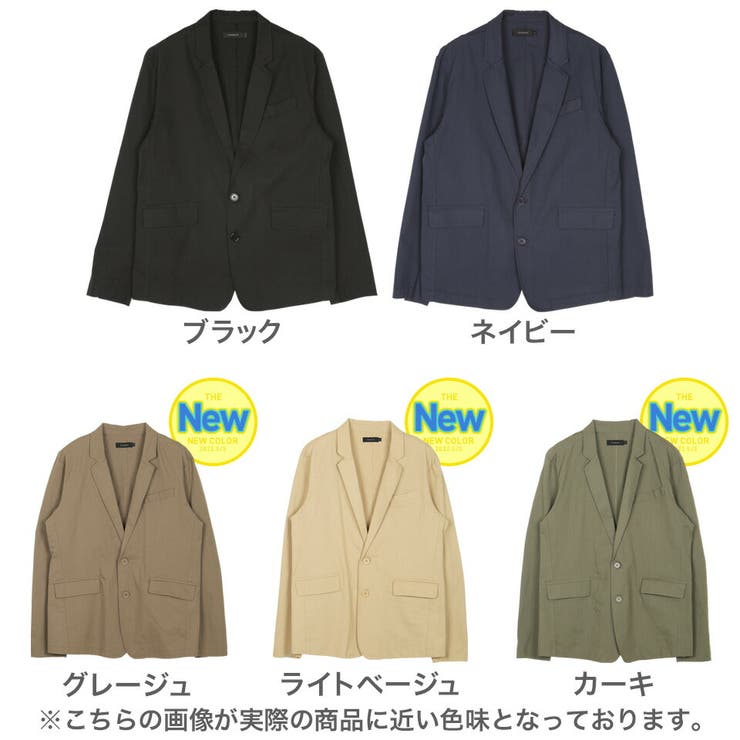 綿麻ストレッチテーラードジャケット[品番：JG000013206]｜JIGGYS SHOP