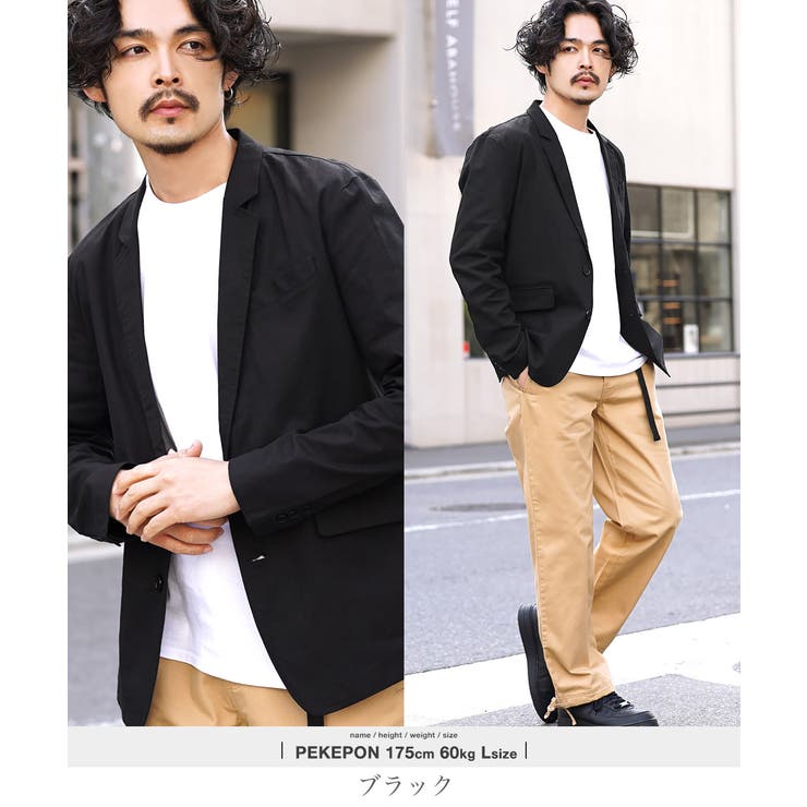 綿麻ストレッチテーラードジャケット[品番：JG000013206]｜JIGGYS SHOP