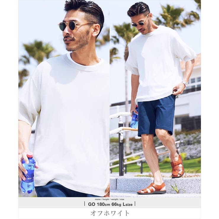 公式ファッションブランド通販サイト 半袖 サマーニット SHOP メンズ[品番：JG000013260]｜JIGGYS トップス