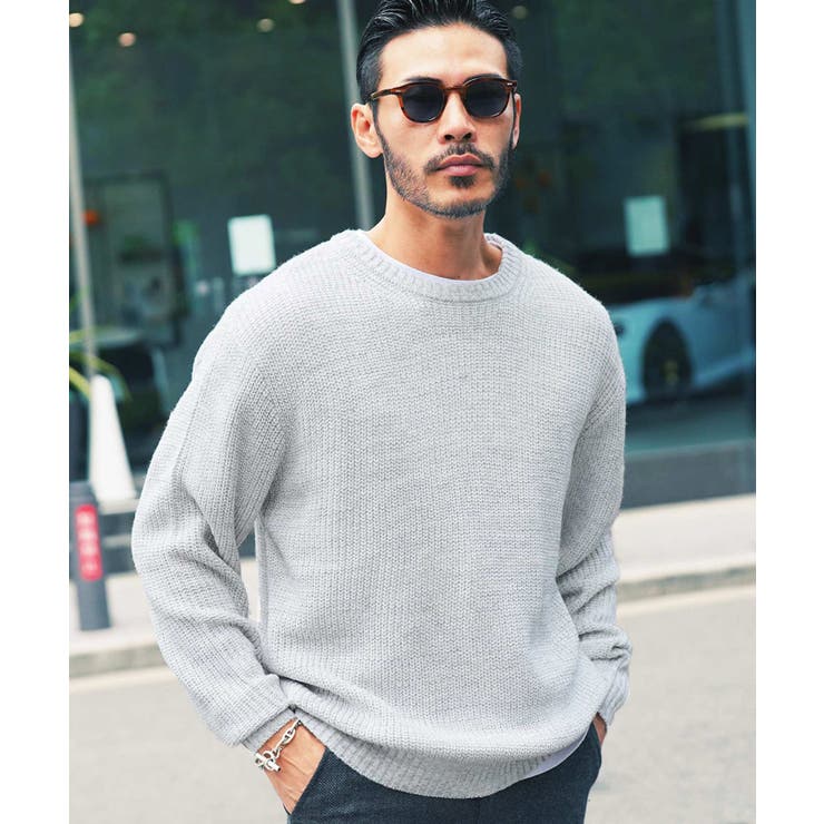 【現行品】【XL】Munsingwear モックネックニット メンズ セール】 リンクスチェック柄 モックネックニット （ニット