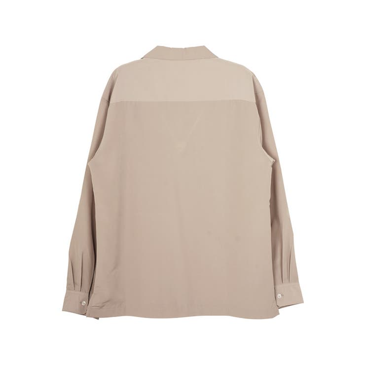 JIL SANDER ノーカラー長袖シャツ ベージュ（ベージュ系 Jil