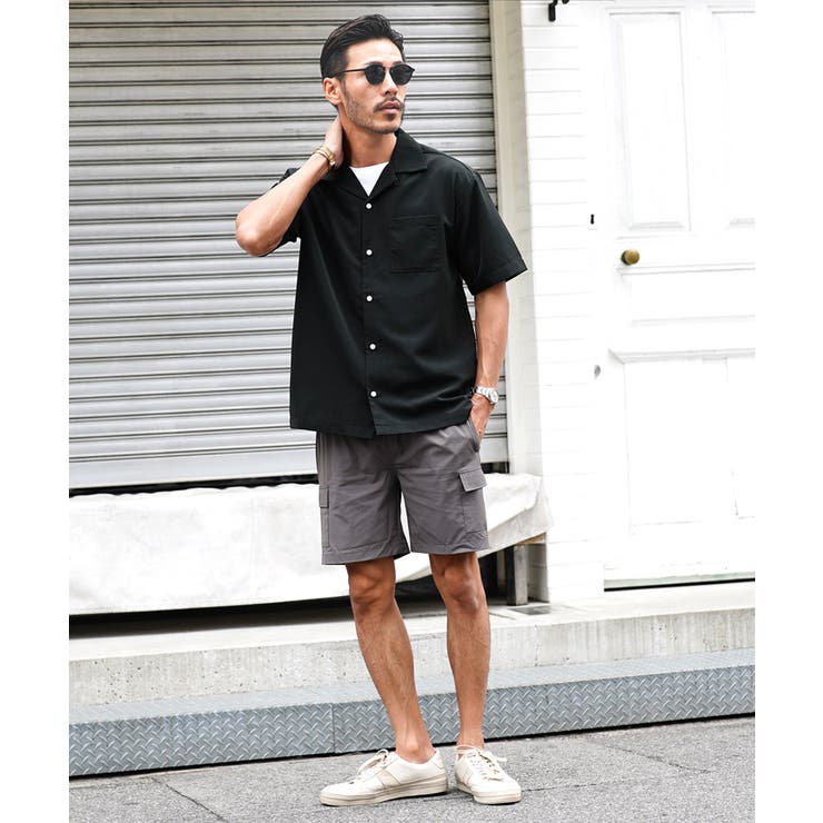 ◇PEオープンカラーシャツ 半袖◇[品番：JG000013798]｜JIGGYS