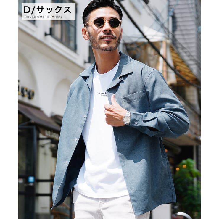 ◇とろみ オープンカラー長袖シャツ ◇[品番：JG000013773]｜JIGGYS