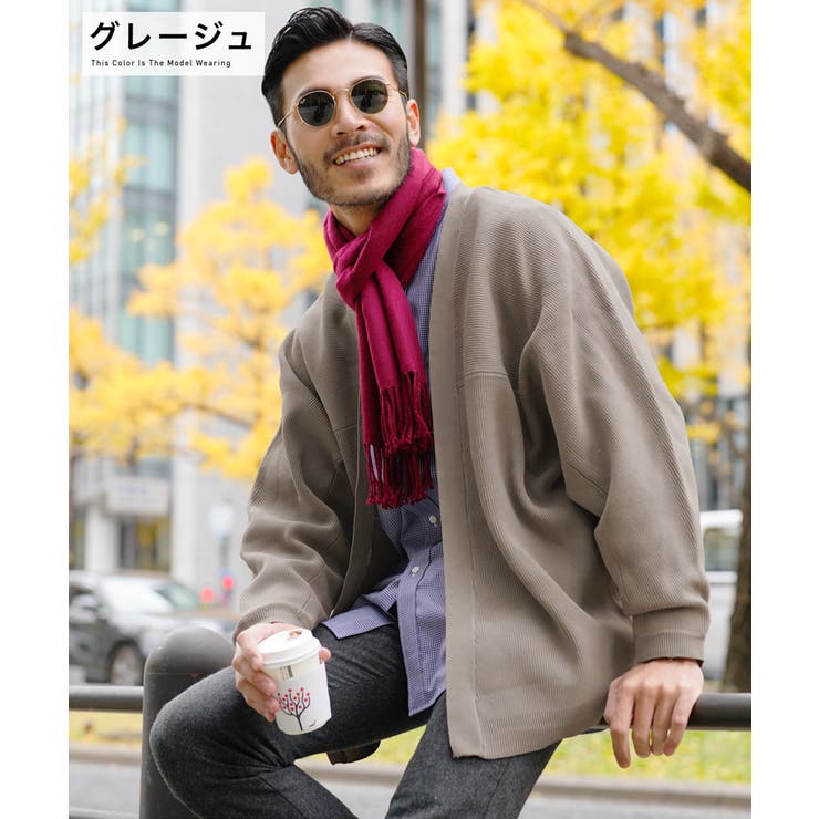 ◇畦ニットドルマンカーディガン◇カーディガン メンズ ニット