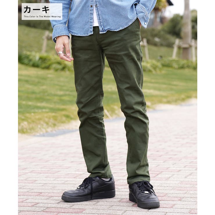 ◆カラーロングチノパンツ◆チノパン メンズ チノパンツ