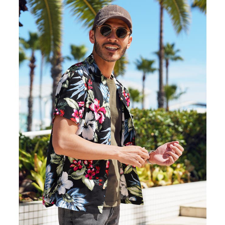 アロハシャツ メンズ シャツ 半袖シャツ 開襟シャツ 柄シャツ リゾート | JIGGYS SHOP | 詳細画像23 