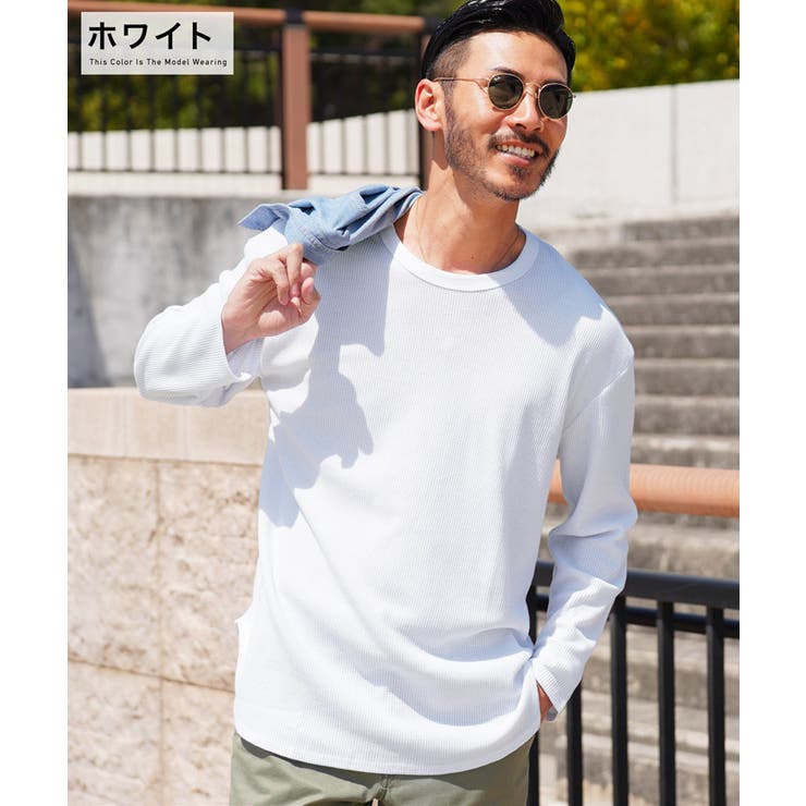 ◇T Cワッフル 長袖ロングTシャツ◇ロンT[品番：JG000014236]｜JIGGYS