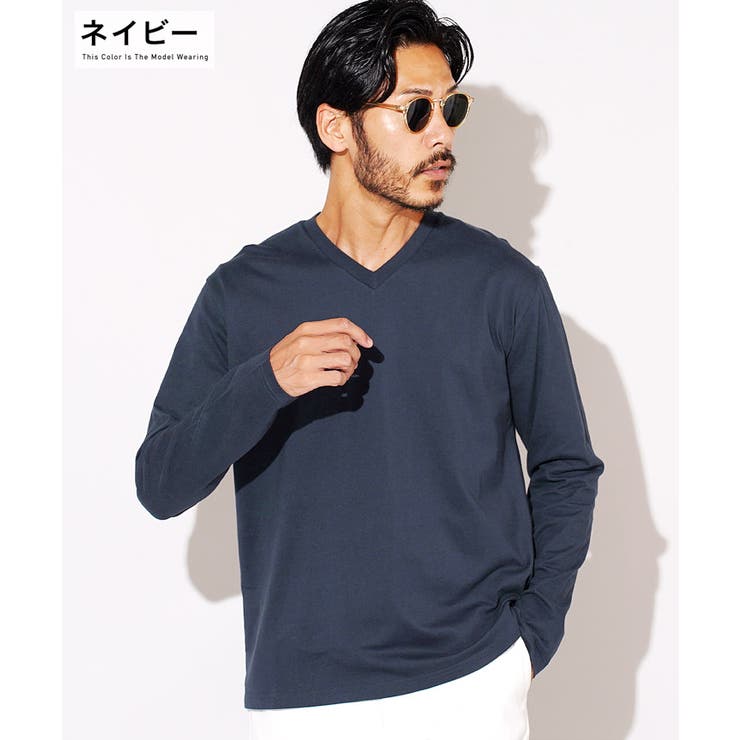 定番◇コットンVネックロンT◇カットソー メンズ ロンT[品番：JG000011777]｜JIGGYS SHOP（ジギーズショップ）のメンズ ファッション通販｜SHOPLIST（ショップリスト）
