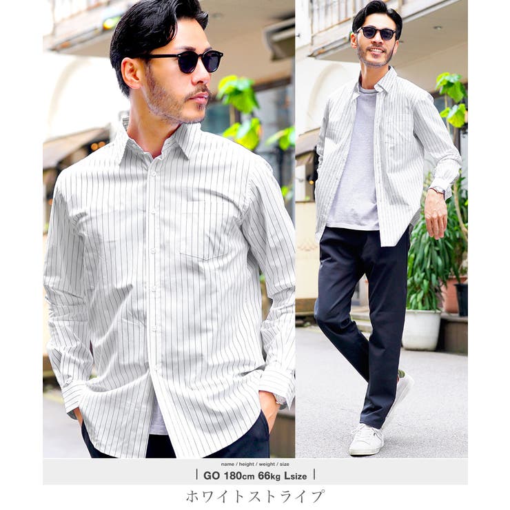 シャツ メンズ 白シャツ◇roshell[品番：JG000012048]｜JIGGYS SHOP（ジギーズショップ）のメンズ ファッション通販｜SHOPLIST（ショップリスト）
