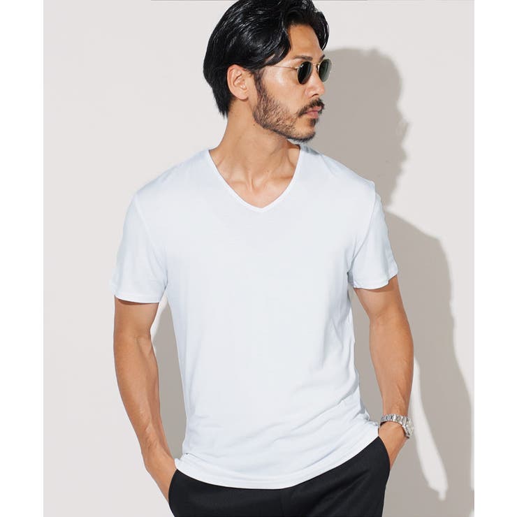 Tシャツ Vネック メンズ[品番：JG000012069]｜JIGGYS SHOP